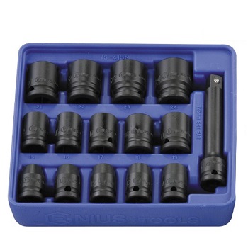 Khay đựng đầu khẩu dùng cho súng đầu 1/2' 15 chiếc hệ mét Genius IS-415M