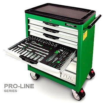 Bộ tủ dụng cụ 7 ngăn đỏ 261 chi tiết Toptul GV-26102