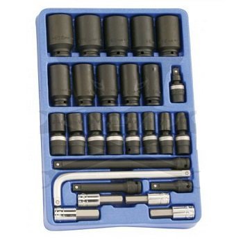 Khay đựng đầu khẩu 1/2' 27 món hệ inch Genius  MS-027S