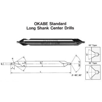 Khoan Tâm 60 độ 4.0x12x200 Okabe